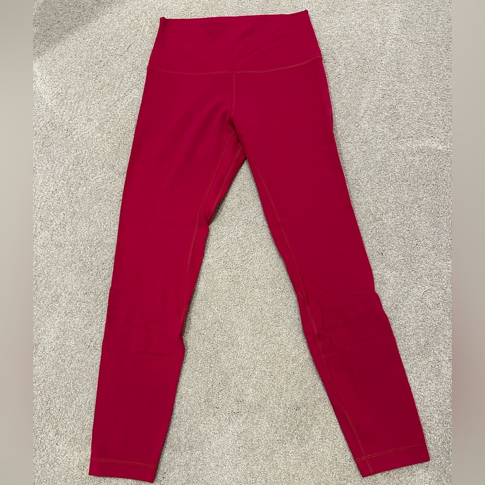 lululemon 25” Align, High Rise Tight, Size 6, Rich / Warm Red.